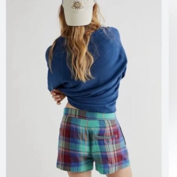 NWT Free People Isla Plaid Shorts Size 4 - Picture 4 of 9